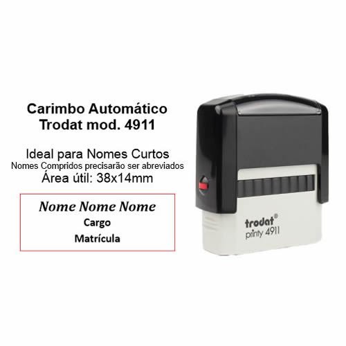 Carimbo Automático modelo 4911 P2 38x14mm